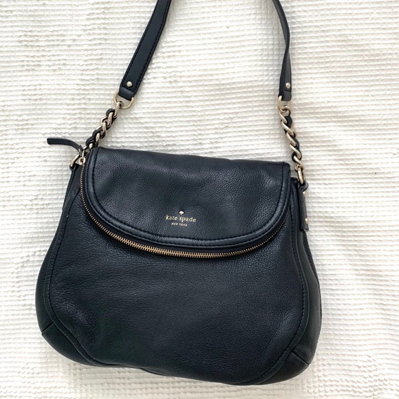 Black Kate Spade Medium Flap Bag
